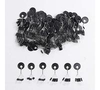 Alwonder 300pcs/60 Groupes Stop-Flotteurs Noirs pour Bloquer Le Flotteur sur Votre Bas de Ligne Conçus pour Pêche au Posé des Carnassiers et de la Truite, Cylindre, Taille S