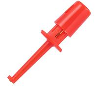 Alwonder Lot de 10 pinces à hackle pour attacher les mouches - 8 couleurs - En plastique - Avec pointe longue - Rouge