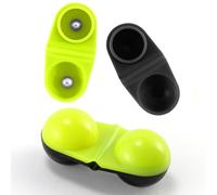 Alwonder Lot de 20 perles de pêche à double hochet pour poisson-chat, appâts de pêche portables en plastique, cloches de pêche, accessoire pour poisson-chat, bar, pompano, jaune et noir