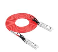 Alwong Câble à connexion directe SFP+ 10G SFP+ passif (DAC), connecteur 10GBASE-CU SFP+ vers SFP+, pour Cisco SFP-H10GB-CU3M, Ubiquiti, Arista, D-Link, Mikrotik, Netgear, etc. Rouge 3 m