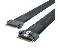 Alwong Câble SlimSAS SFF-8654 8i, PCIe4.0 24 Gbit/s, 85 Ohm 0,8 m | Compatible avec les serveurs, les systèmes de stockage et l'informatique haute performance, les accélérateurs IA et les
