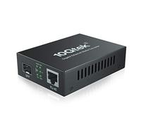 Alwong Convertisseur de média Gigabit Ethernet, convertisseur fibre vers Ethernet RJ45 ouvert pour 10/100/1000Base-Tx vers SFP (emplacement SFP sans module)