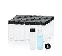 ALWSCI 12mL Flacons à Échantillons en Verre Transparent 100pcs Flacons à Échantillons en Verre avec Bouchon à Vis, PE Liner Sample Containers Lab Vial 19x65mm