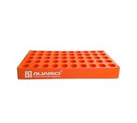 ALWSCI Support pour Flacons de 4 mL, Support pour Ttubes à Essai, Fiole Rack 50 trous, diamètre 16 mm, lot de 1 pièce.