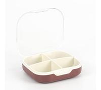 ALXBSONE Pilulier Semainier, Voyage Pilulier Journalier, Boîte Medicaments Rangement Portable, 4 Compartiments