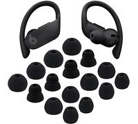 ALXCD Powerbeats Pro Lot de 8 paires d'embouts de rechange en silicone souple pour écouteurs Powerbeats Pro 4 tailles S/M/L/D Noir