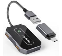 Alxum Carplay Adaptateur sans Fil pour iPhone,Carplay Wireless Adapter Dongle Convertit Rapidement et sans délai Le Filaire au sans Fil,Car Play Wireless Adapter for iPhone iOS 10+