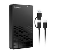 alxveni Disque dur externe portable USB 3.0/USB C 500 Go | Plug and Play, compatible avec PC, Mac, ordinateur portable, PS4/5, Xbox One et Xbox 360, stockage de données léger et