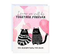 ALY LOU Carte d'anniversaire amusante pour elle, lui, mari, petit ami, petite amie, épouse, carte de vœux sarcastique (I know we will be together forever. You already know too much.)