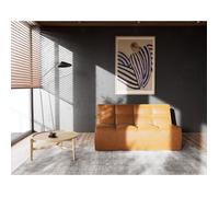 Alya - canapé 2 places en simili - Cognac