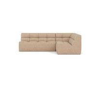 Alya - canapé modulable d'angle réversible 4 places en simili - Beige