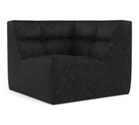 Alya - module d'angle en simili - Noir Noir G