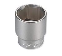 Alyco 192324 Clé à Douille 1/2 "Unité 16507 DIN 3124 CR-V 6 Côtés Chrome mat 24 x 42 mm, 24 mm, Gris