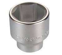 Alyco 192536 192536-Llave de Vaso de 3/4" Une 16507 DIN 3124 CR-V cromado Mate 6 Caras 36 x 50 mm
