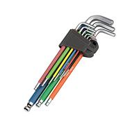 ALYCO 193145 - Juego 9 llaves Allen de bola-diamante imantadas Cr-V S2 en soporte plástico 1,5-2-2,5-3-4-5-6-8-10