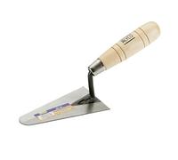 Alyco - Truelle soudée à bout rond avec manche en bois, 125 x 70 mm - 195750