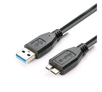 AlyKets Câble Micro USB 3.0, USB 3.0 Type A mâle vers Micro B Câble Compatible avec WD My Passport and Elements Disque dur externe portable, pour Toshiba, Seagate, Samsung, caméra disque dur Et Autres