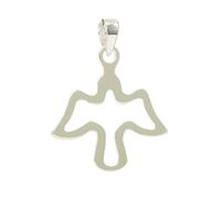 Alylosilver Collier avec pendentif colombe de la paix et Saint-Esprit en argent sterling 925, 19 x 18 mm, avec chaîne de 45 cm et étui cadeau
