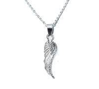 Alylosilver Collier Pendentif avec une Aile d'Ange en Argent pour Femmes- Comprend une Chaîne en Argent de 45 centimètres et un Coffret Cadeau