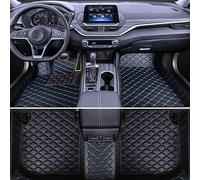ALYOOP Tapis de Voiture Cuir pour Hyundai Tucson NX 4.Generation SUV 2020-2023(LHD), sur Mesure Tapis Sol AntidéRapant ImperméAbles Protection Toutes Saisons Accessoires,F/Black-Blue