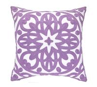 Alysheer Housse de Coussin décorative brodée à Motif Mandala bohème Moderne et épais, en Toile de Coton Douce et Durable pour canapé, lit, Salon (Lavande Lilas) - 50,8 x 50,8 cm