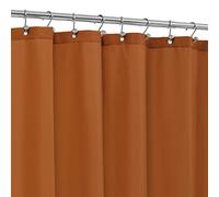 ALYVIA SPRING Doublure de rideau de douche extra-longue en tissu imperméable, douce et légère, avec 3 aimants, lavable en machine, taille XL, 183 x 213,4 cm, orange brûlé