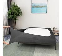 Alyvia Spring Housse pour sommier tapissier, en Jersey, Extensible, enveloppante sur Les 4 côtés, pour hôtel et Maison, pour lit King Size/King Size californien/Olympic Queen Size, Gris chiné