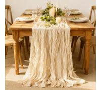 Alyvisun 1Pack Chemin de Table Beige, 90x300 cm
