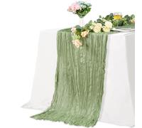 Alyvisun 1Pack Chemin de Table Vert, 90x300 cm