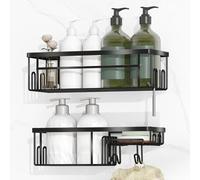 Alyvisun 2 Pièces Etagere Douche sans Percage avec Grande Capacité