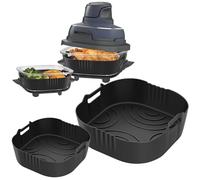 Alyvisun 2 Pièces Moule Silicone Air Fryer, Réutilisables pour 3.8L & 1.4L, Plat Silicone Air Fryer, Pour une Nourriture Plus Croustillante et une Alimentation Plus Saine