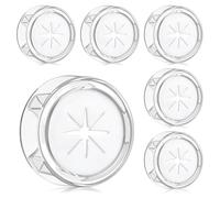 Alyvisun 6 Pièces Adhesif Accroche Torchon, ABS Rond Cuisine Porte Torchon, Accroche Serviette Autocollant Sans Percage pour Salle de Bain, Crochet Torchon Mural