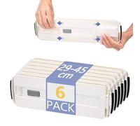 Alyvisun 6pcs Separateur Tiroirs Réglable 29-45cm, Plastique épais Séparateur de Tiroir, Aucune Installation Requise pour Tiroirs, Armoires