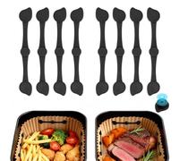 Alyvisun 8 Pcs Aimant Air Fryer, Réutilisable Aimant pour Air Fryer, Aide à Maintenir le Papier Parchemin en Place Pendant la Cuisson, S'adapte aux Air Fryers à Panier Simple et Double