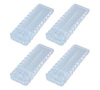 Alyvisun Cale Porte Sol Caoutchouc, 4 Pièces Antidérapante Bloc Arrêts de Portes Durables Butee de Portail Bloque Butoir de Porte Empilables pour Tous Types de Sols en Intérieur et Extérieur