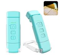 Alyvisun Lampe de Lecture Rechargeable, Liseuse Lampe Lecture 3 Modes de Couleur & 5 Niveaux de Luminosité Réglables, [Fonction Minuterie] Lampe Lecture pour Lire au Lit, Autonomie de 80 Heures, bleu