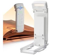 Alyvisun Lampe de Lecture Rechargeable, Lampe Livre à Clip pour Lecture-3 Modes & 5 Niveaux de Luminosité, [Fonction Minuteur & Chargement USB] Liseuse Lampe de Lecture, Autonomie de 80 Heures(Blanc)