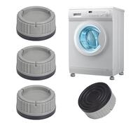 Alyvisun Lot de 4 pieds de protection pour machine à laver, en caoutchouc, universels, pieds, support d'amortisseurs, tapis de drainage, antidérapant, rehausseur de sol pour machine à laver