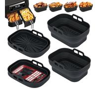 Alyvisun Moule Silicone Air Fryer, 4 Pièces Moules pour Friteuse à Air