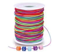 Alyvisun Multicolore Fil Bracelet Elastique, 1mm X 100m Fil Élastique pour Bracelet, Fil pour Bracelet Perle Cadeaux DIY, Fabrication De Bracelets, Création De Bijoux, Colliers Et Loisirs Créatifs
