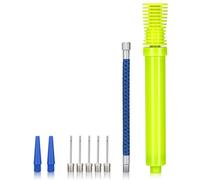 Alyvisun Pompe à Ballon Bidirectionnelle, Kit de Pompe Ballon Portable, Pompe à Main avec Aiguille et Tuyau d'extension pour Basket-ball, Volleyball, Ballon, Tube en alliage d'aluminium durable