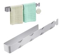 Alyvisun Porte Serviette Salle de Bain, Porte Serviette Mural Adhésif Monobloc avec Crochets, Porte Serviette en Acier Inoxydable 304 pour la Salle de Bain, Cuisine