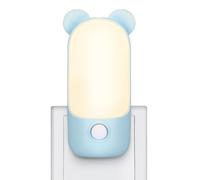 Alyvisun Veilleuse pour enfants, prise pour décoration de chambre LED Lampe de nuit pour enfants avec 2 modes pour escaliers, couloir, cuisine (bleu)