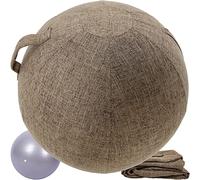 Alywen Ballon Bureau Siege Ballon Gym Ballon Bureau 55/65/75cm Ballon de Grossesse Chaise Ballon avec Housse de Protection Antidérapante Swiss Ball (75cm, Café-Couleur)