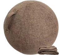 Alywen Housse Ballon de Gym et Exercice - Protection Anti-saleté Durable et Antidérapante pour Swiss Ball et Ballon de Bureau (55cm, Café-Couleur)