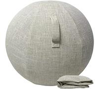 Alywen Housse Ballon Gym Housse Ballon de Exercice Housse De Swiss Ball Ballon Bureau Anti-saleté Durable Housse De Protection Antidérapante pour Ballon pour Le Grossesse (75cm, Blanc Crème)