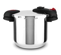 Alza Orion Autocuiseur express rapide 7,5 l, acier inoxydable 18/10, 2 niveaux de cuisson, fond Impaksteel, design à double poignée, 5 systèmes de sécurité