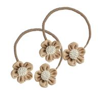 Alzapaños decorativos Con Flores Para cortinas - 2 alzapaños giratorios Para cortinas Que no requieren instalación | Juego de alzapaños Elegant Para cortinas, perfectos Para el dormitorio, la