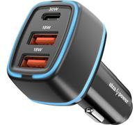 AlzaPower Chargeur de voiture P220 USB-A USB-C Power Delivery 30W černá