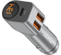 AlzaPower Chargeur de voiture P530 USB-A+ USB-C Power Delivery 20W gris